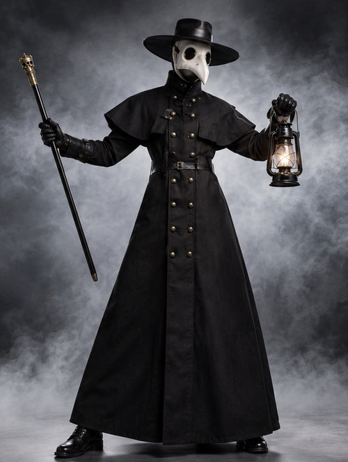 HALLOWAY Plague Doctor Halloween Costume - full costume front view