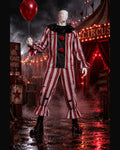 HALLOWAY Scary Clown Halloween Costume - atmospheric circus scene with red balloon